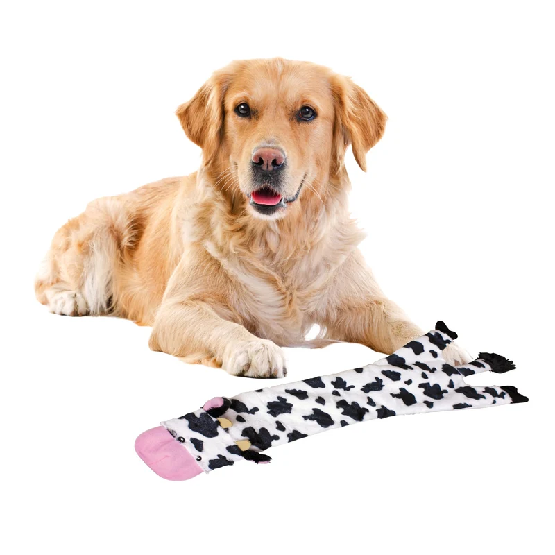 SPOT Skinneeez Crinklers Vache 23 po – Jouet Sans Bourrage Squeaky