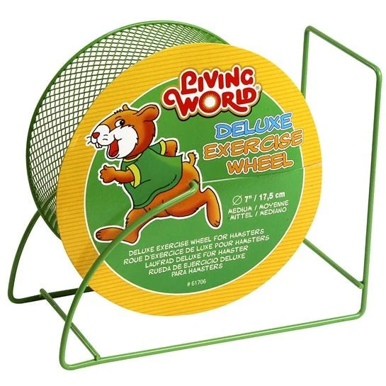 Living World Deluxe Rodent Exercise Wheel Green 17.5 cm (7")