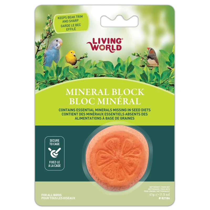 Living World Mineral Block for Parakeets Orange