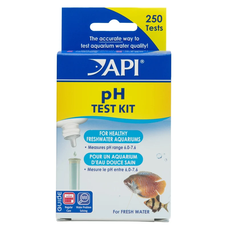 API Kit de Test pH 250 Tests pour Eau Douce – Aquarium, Ensemble 4 Pièces