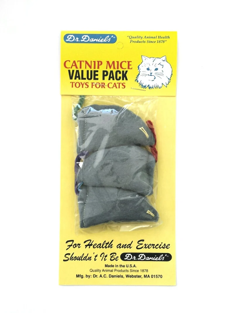 Dr. A.C. Daniels – Ensemble de 3 Souris Catnip pour Chat