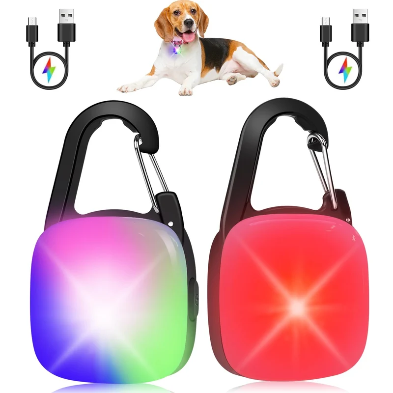 PUPKOLI Lumière Collier Chien – Lot de 2, 80 lm, 4 Modes, Étanche