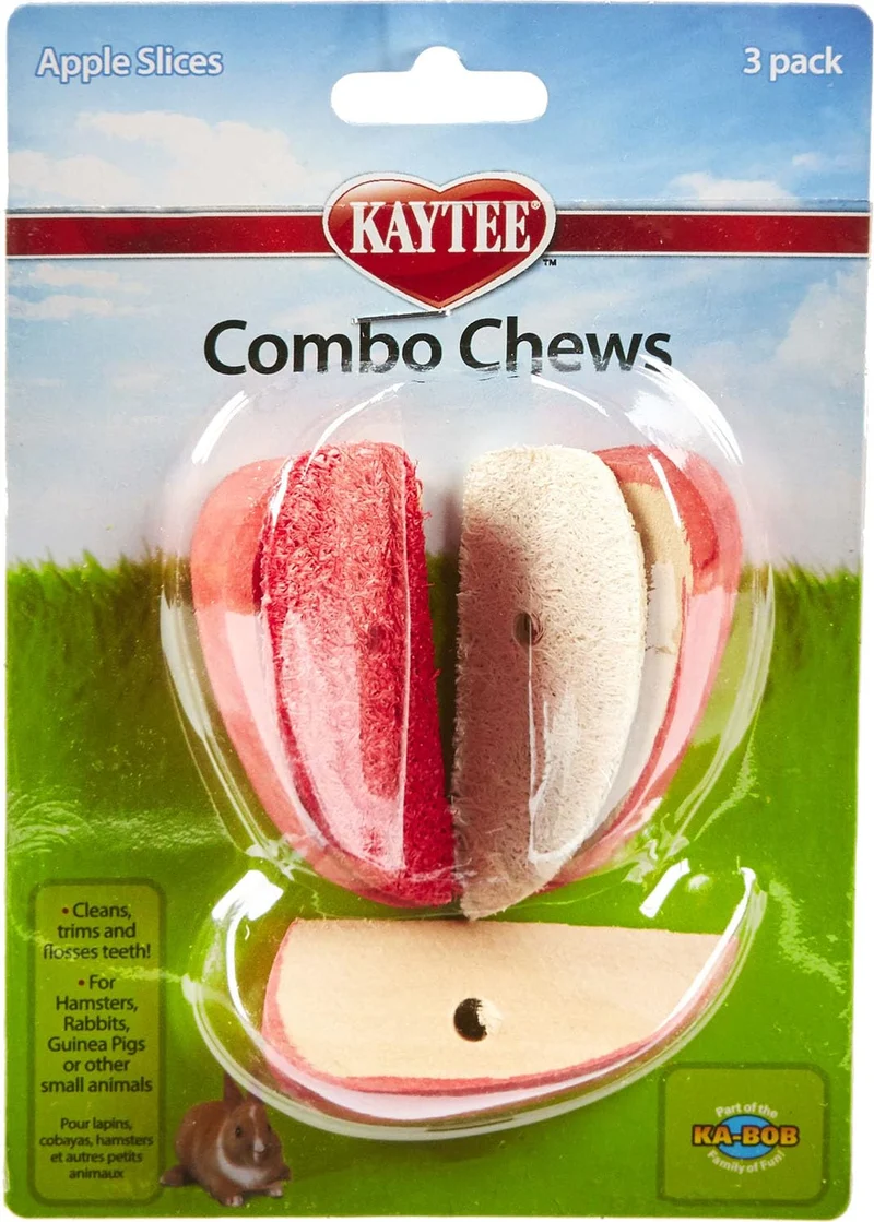 Kaytee Combo Chews Tranches de Pomme – Lot de 3 pour Petits Animaux