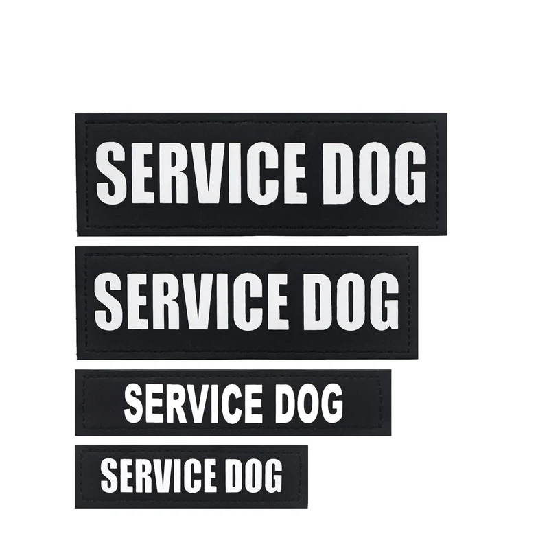 HANWER — 2 patches pour chien d’assistance, gilet amovible XS, noir