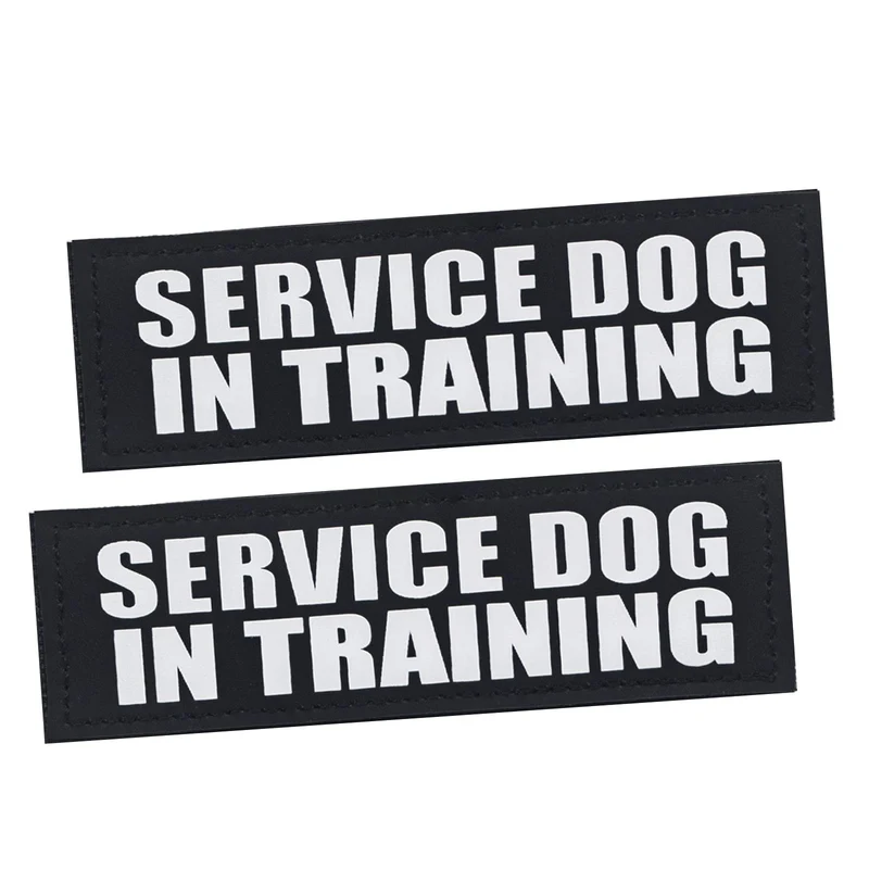 Patch vestes chien HANWER – 2 pièces, patch détachable à crochet, Service Dog en formation-M