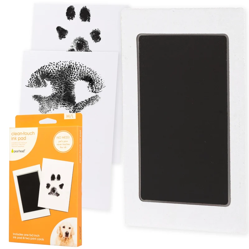 Pearhead Tampon Encre Clean-Touch M/L – Empreintes de Pattes Sans Contact pour Chiens et Chats