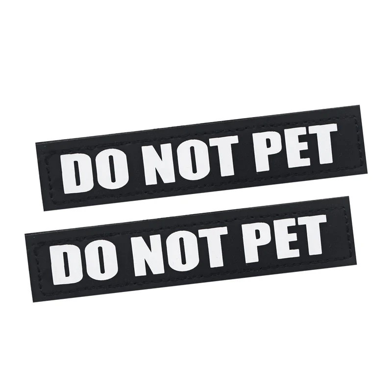 HANWER patches amovibles pour chien de service – 2 paquets noir