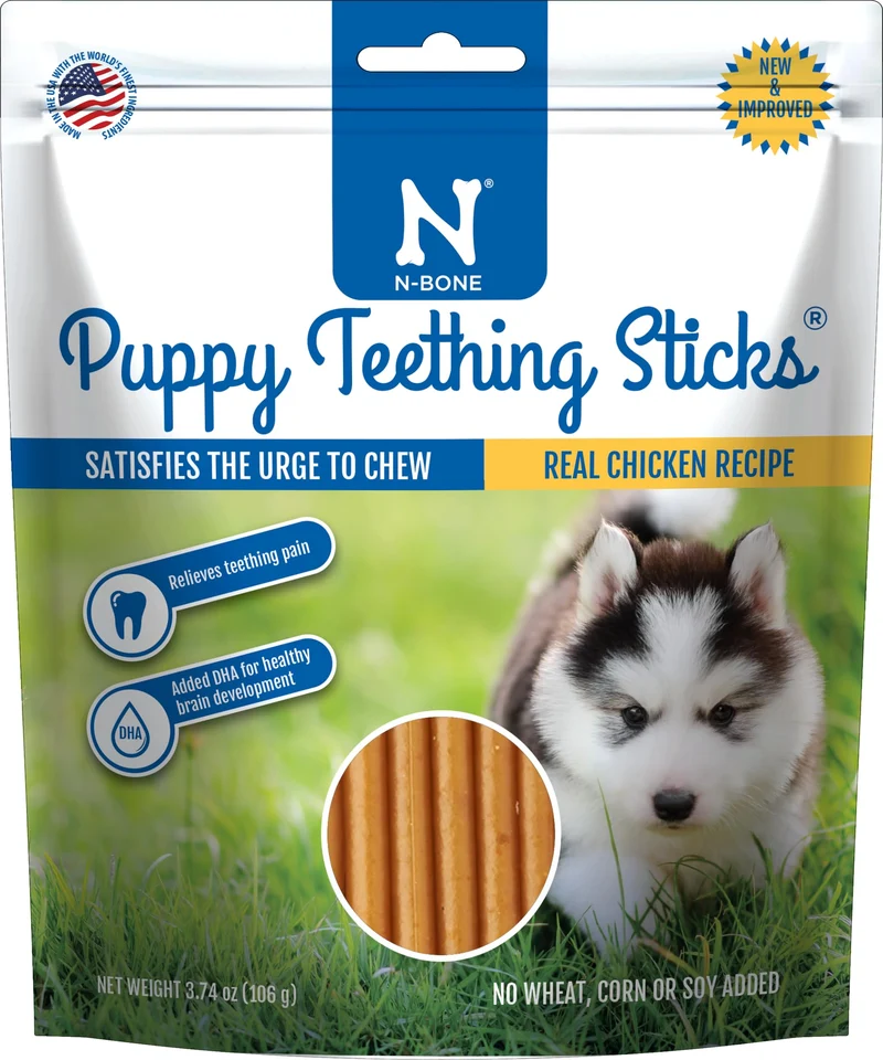 N-Bone Friandises Dentition Chiot – Goût Poulet, 106 g (111150)