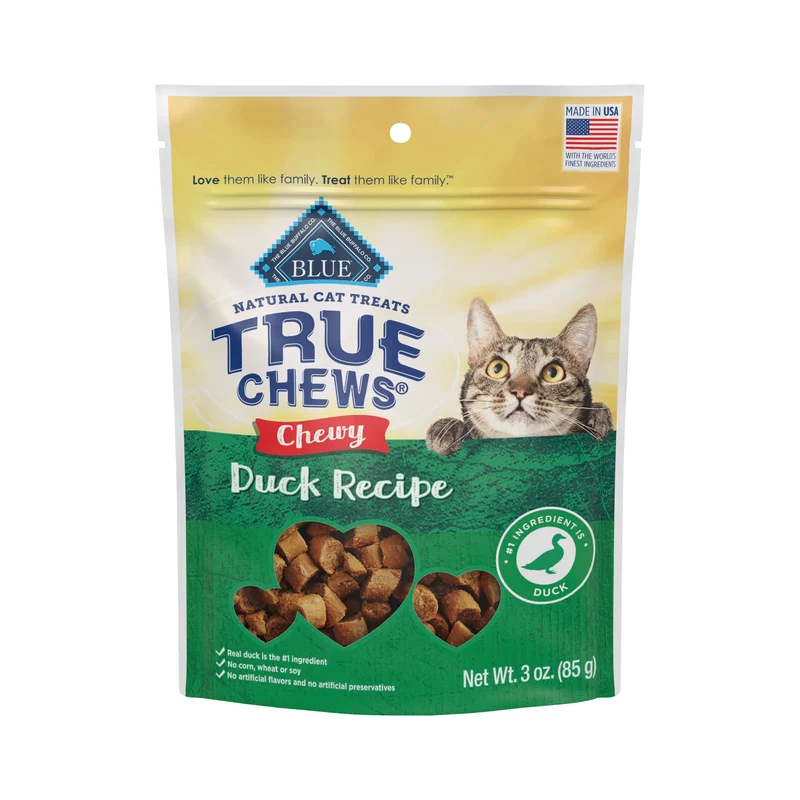 Blue Buffalo True Chews friables pour chat – Recette canard, 3 oz, Fabriqué aux États-Unis