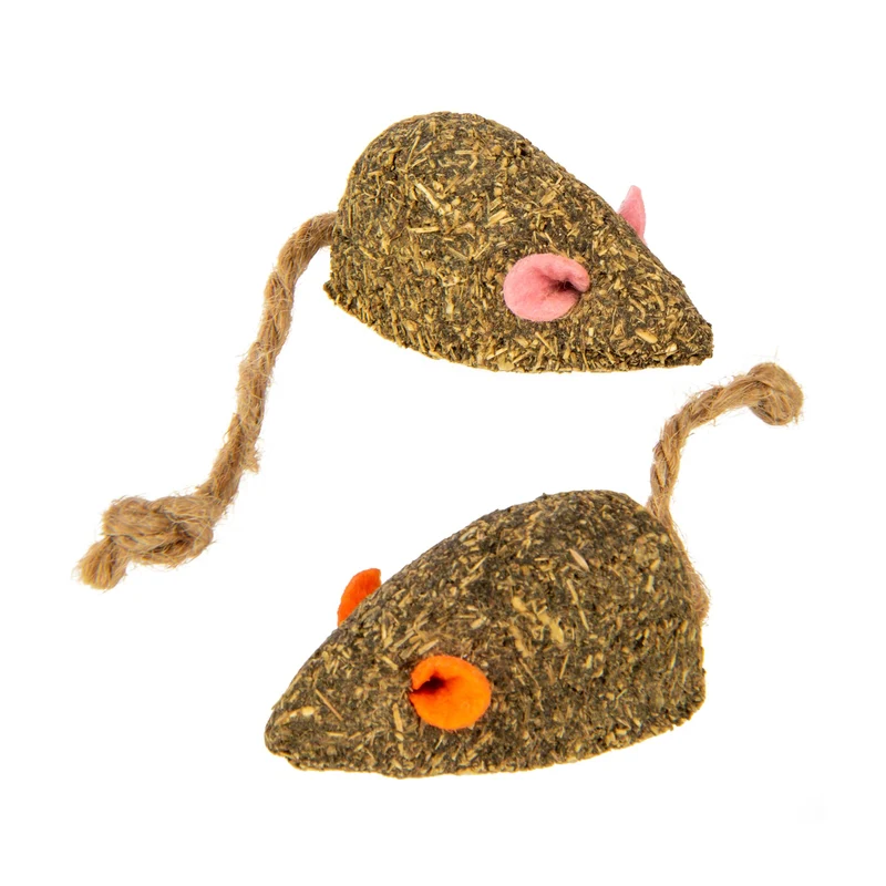 SmartyKat Instincts Mouser Mayhem – Jouet Souris Compacts avec HappyNip et Silvervine, Lot de 2
