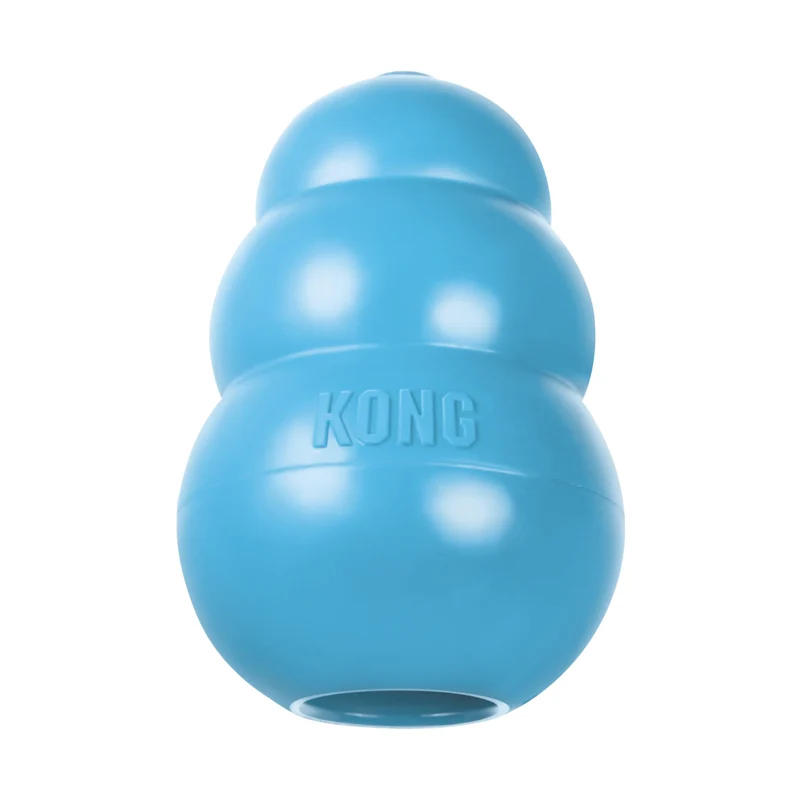KONG Puppy - Jouet de dentition en caoutchouc naturel pour chiots XS - Bleu