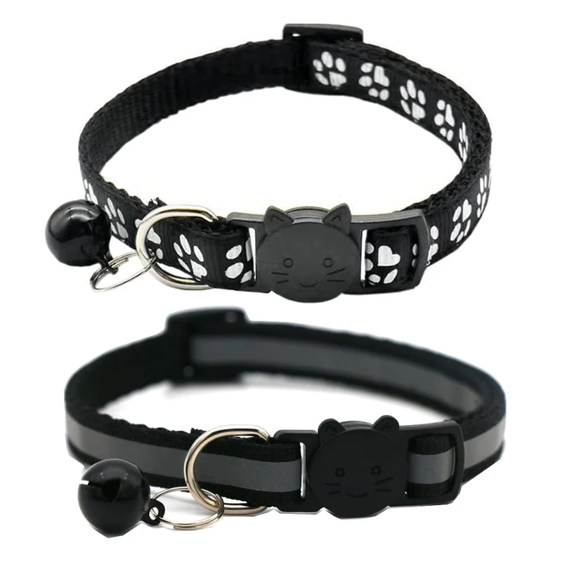 2 Cols pour Chat à Ouverture Rapide – Réfléchissants, Cloche et Sécurité (Bleu Clair) – VZSRWGK