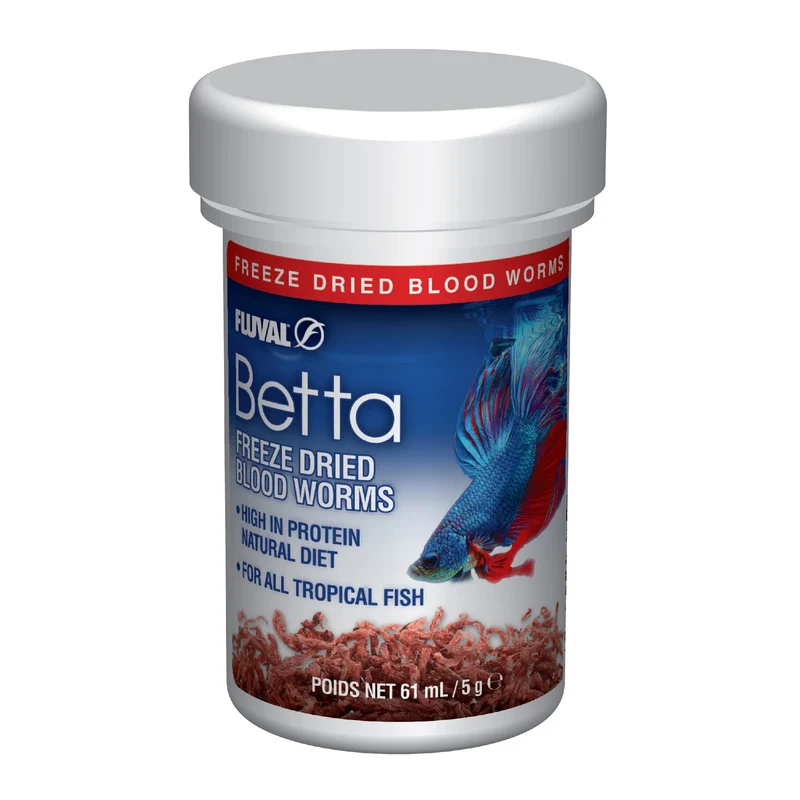 Fluval Betta — Vers de sang lyophilisés, 0,18 oz