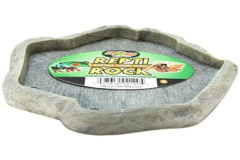 Zoo Med Repti-Rock – Assiette Nourriture Roche Petite pour Reptiles, Aspect Roche Naturel