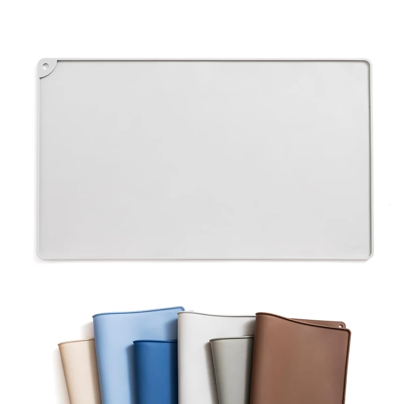 WePet Tapis Alimentaire Antidérapant et Imperméable – Silicone, Bord Élevé, 20x12 pouces, Lavable au Lave-vaisselle