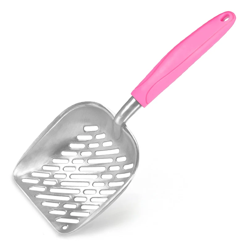 SunGrow Pelle-Litière Chat Ergonomique Rose — Réduit la Fatigue et Ramassage Plus Rapide