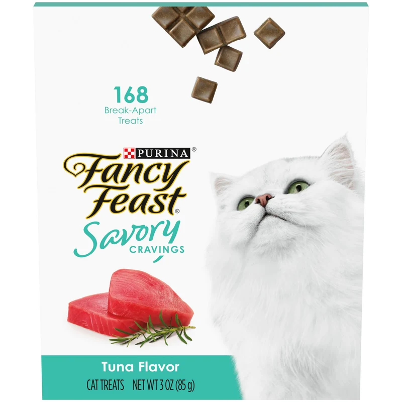 Purina Fancy Feast Savory Cravings Thon – Friandises Tendres à Ingrédients Limités pour Chat