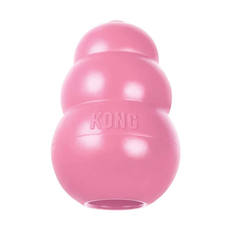 KONG Puppy – Jouet de dentition en caoutchouc naturel pour chiots XS – Rose | Mastication et jeu
