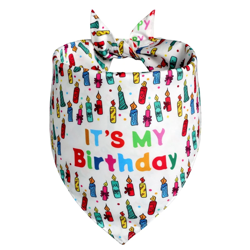 Agroon Bandana Anniversaire Chien XL – 2 Modèles Recto-Verso, Durable