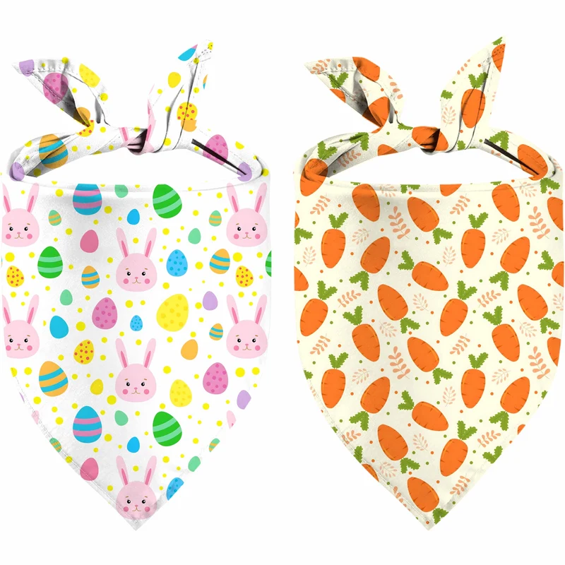 Bandanas pour chien Pâques – Lot de 2 ajustables – XGXHZYLC