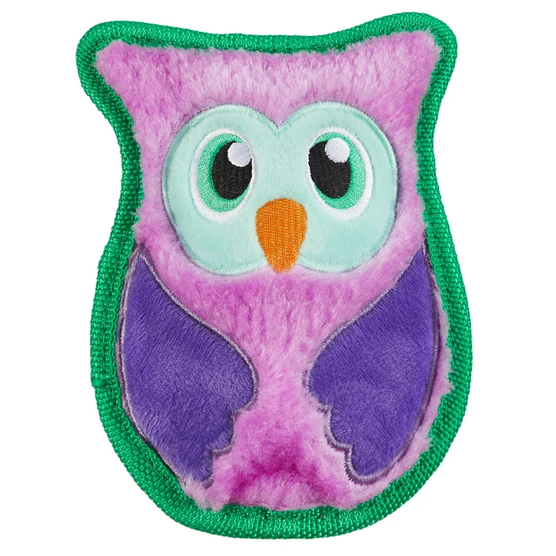 Outward Hound Durablez Minis – Jouet hibou en peluche, sans bourrage, couineur géant, interactif et résistant pour chiots et petits chiens