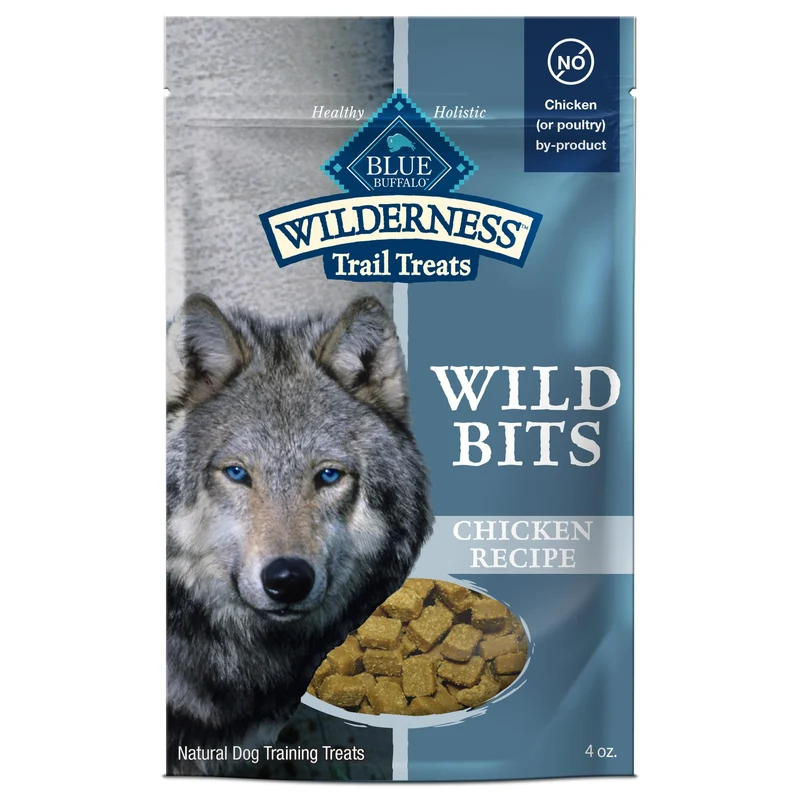 Blue Buffalo Wilderness Wild Bits – Friandises molles sans céréales au poulet pour chien | Sachet 113 g