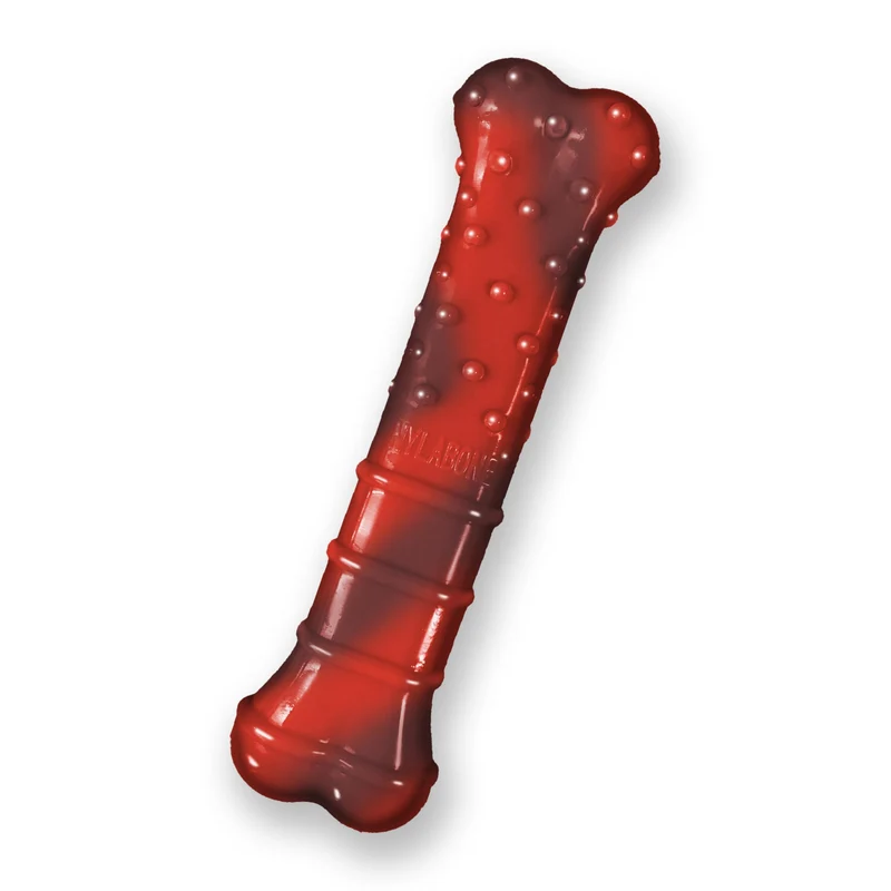 Nylabone Os Texturé – Puissance à Mâcher Durable pour Petits Chiens (jusqu’à 6,8 kg) Goût Boeuf Jerky