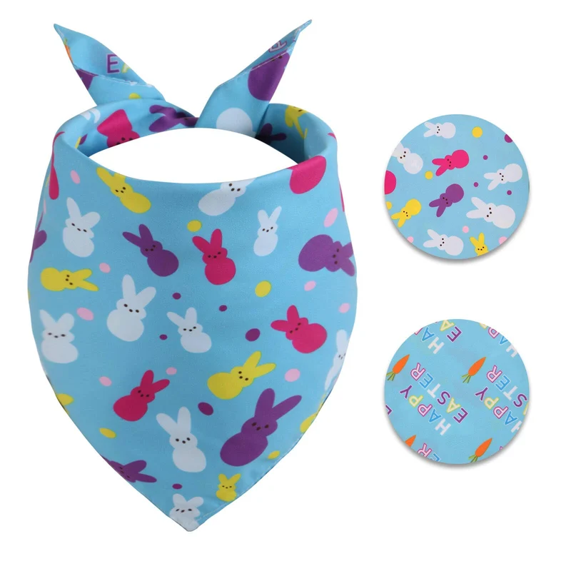 Gofshy Foulard de Pâques pour Chien XL – Foulard Triangulaire Réversible Durable et Ajustable (1 pièce)