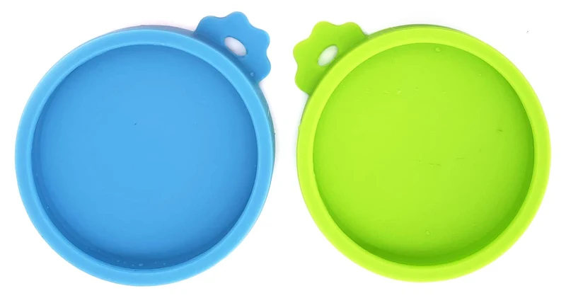 Comtim Couvercles en Silicone pour Petites Boîtes de Nourriture pour Chat – Lot de 2 (3 oz / 2,5 oz)