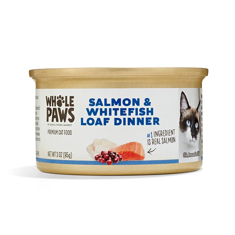 Whole Paws – Aliment Humide pour Chat | Dîner Saumon et Églefin, 3 oz