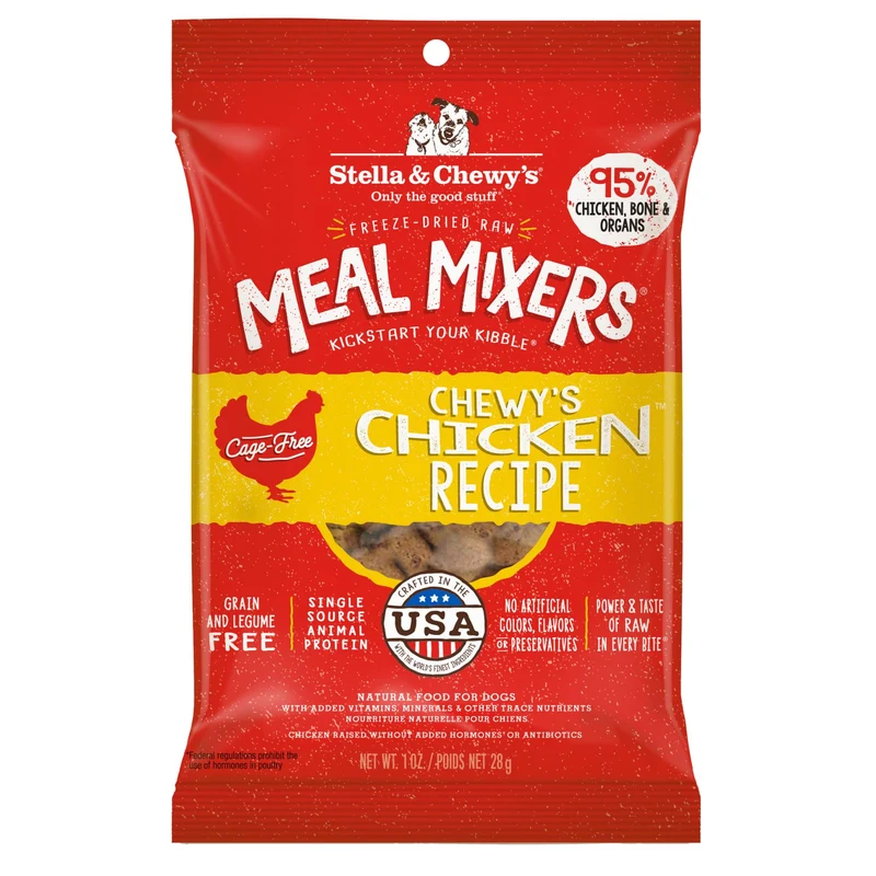Stella & Chewy's Mélanges Lyophilisés au Poulet – 95% Poulet sans cages, Sans Céréales, 1 oz