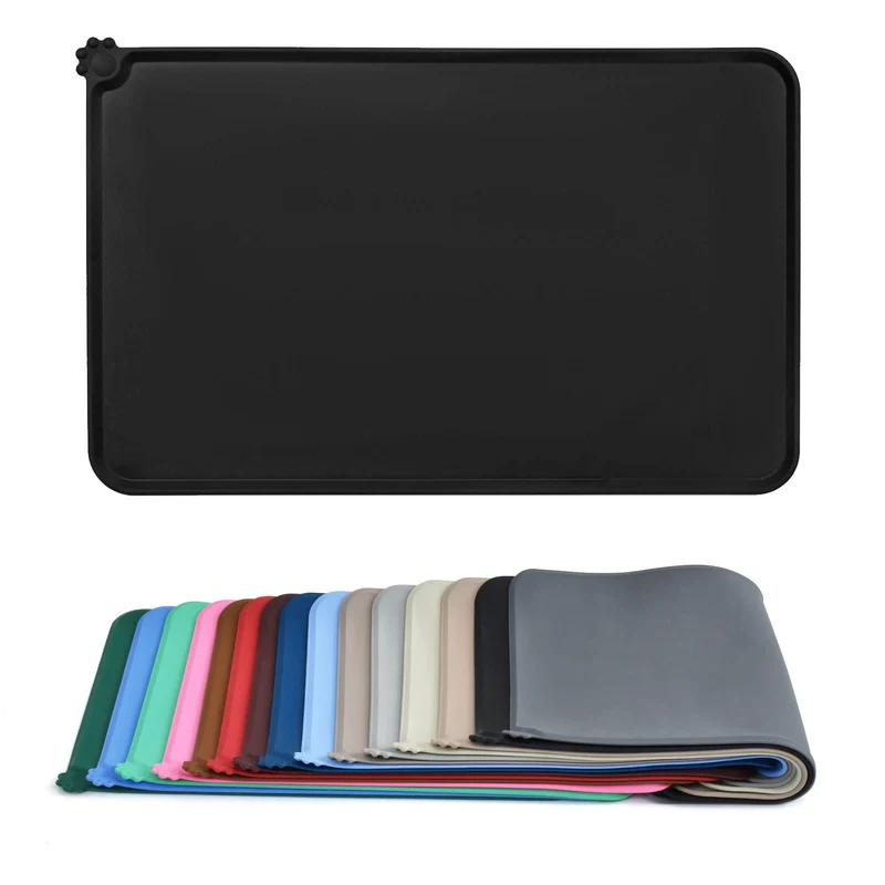 AUDWUD Tapis Alimentaire Silicone Étanche – Antidérapant, Lavable au Lave‑Vaisselle, 18,5 x 11,5 po