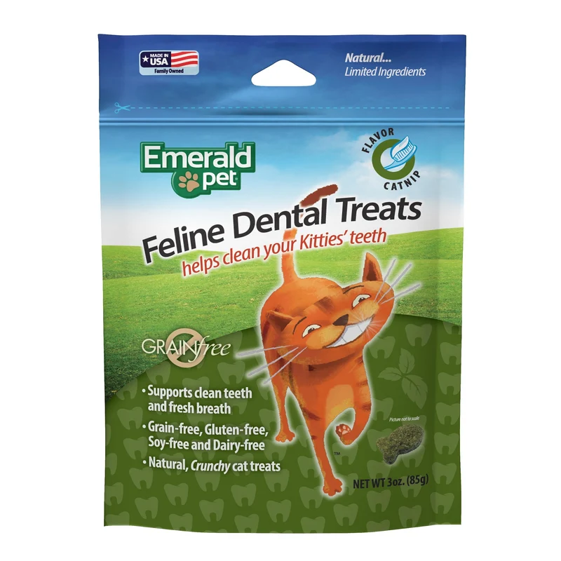 Emerald Pet - Friandises Dentaires Féline Croquantes et Sans Céréales