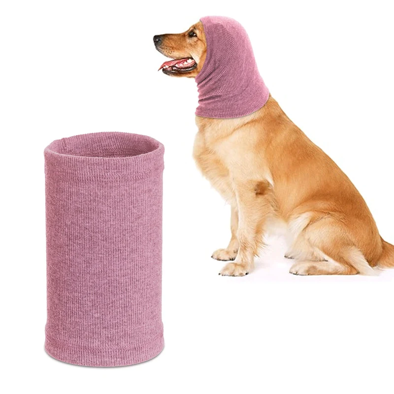 Rbenxia Capuche Couvre-Oreilles pour Chien — Anti-Bruit et Chaleur (Rose, M)