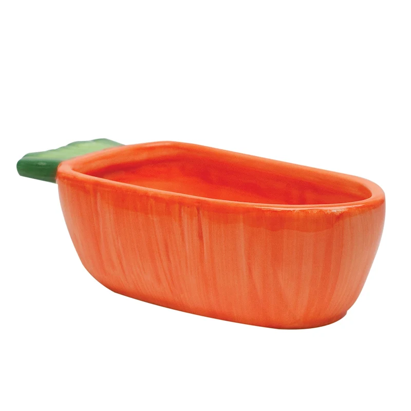 Kaytee Vege-T-Bowl Carotte 7,5 pouces – Bol vert en céramique sans plomb