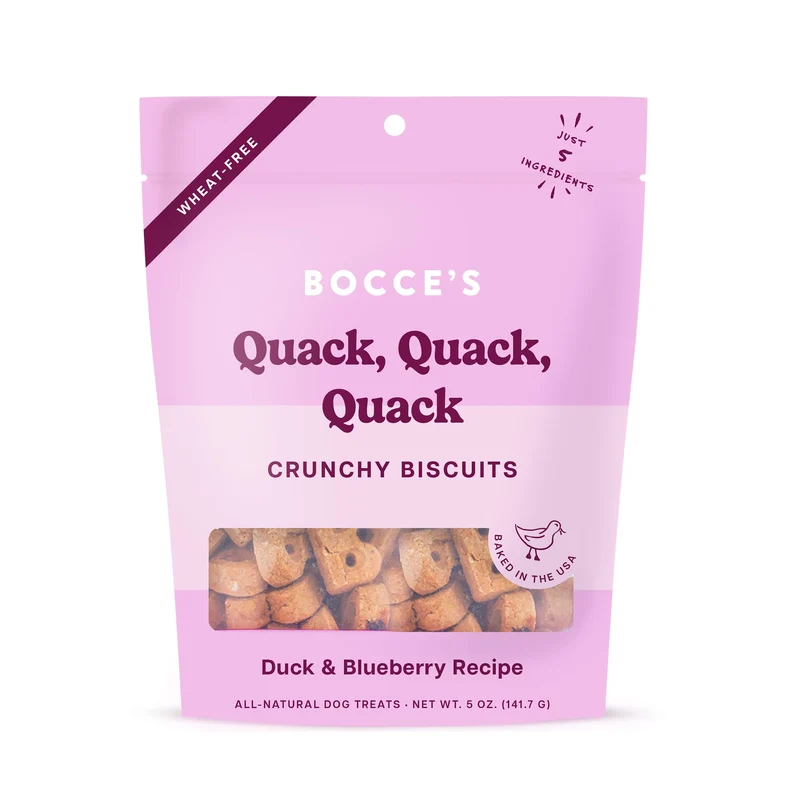 Biscuits Bocce’s Bakery au Canard et Myrtilles – Sans Blé, Cuits au Four, 5 oz