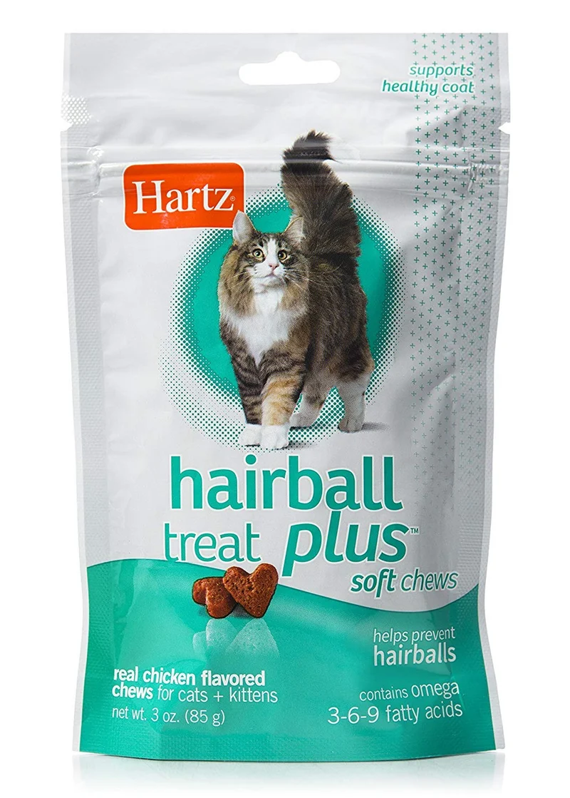 Hartz Hairball Remedy Plus – Friandises Souples au Poulet pour Chats et Chatons