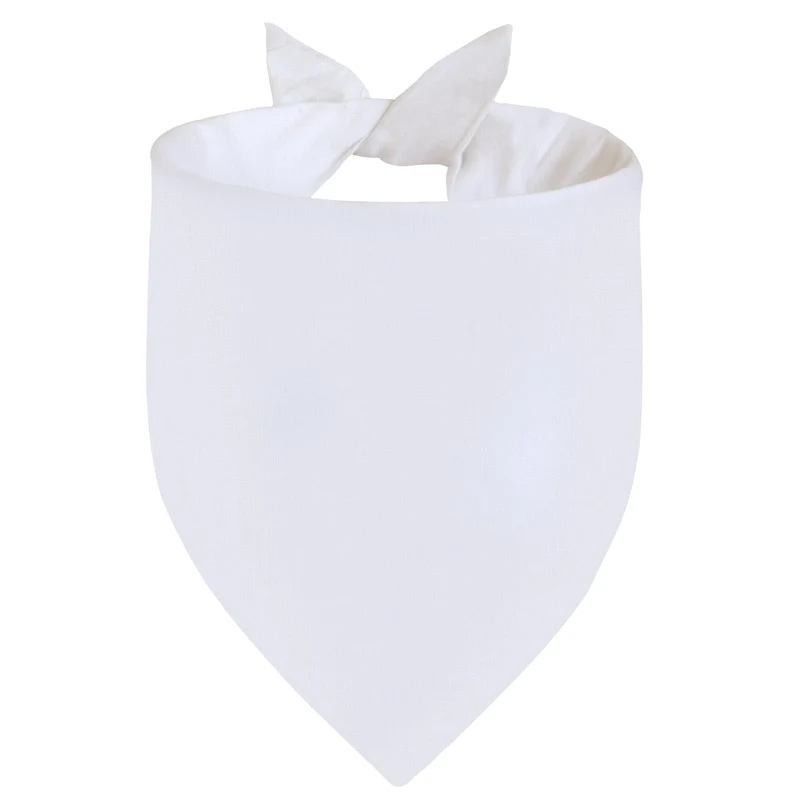 Agroon Bandana Chien Blanc XL – Bandana DIY en Coton Solide, Réversible