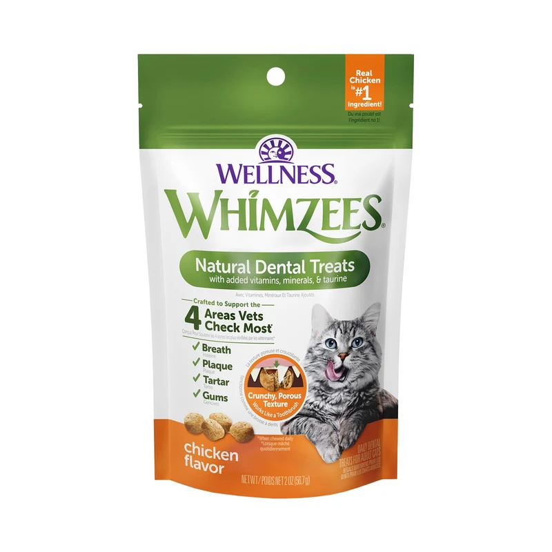 Whimzees Wellness Chat – Friandises Dentaires au Poulet, 2 oz, Haleine Fraîche
