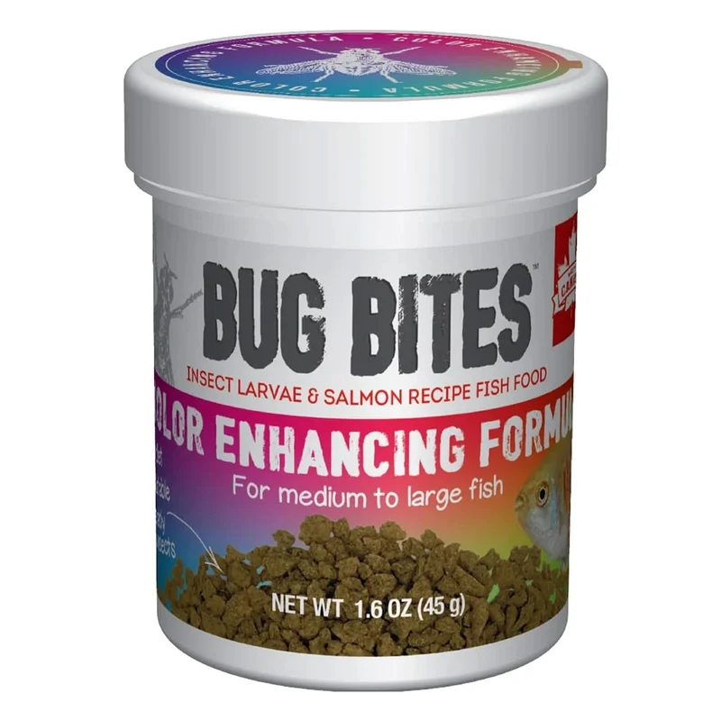 Fluval Bug Bites – Nourriture granules couleur pour poissons tropicaux (1,6 oz, A6589, marron)