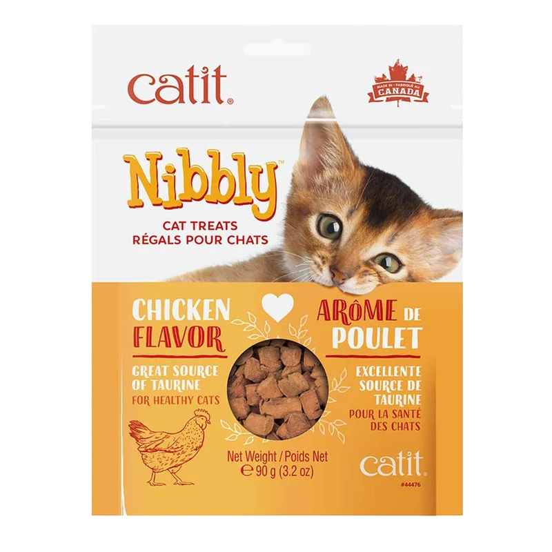 Catit Nibbly Croquant – Friandises pour chat au poulet, artisanales et sans gras