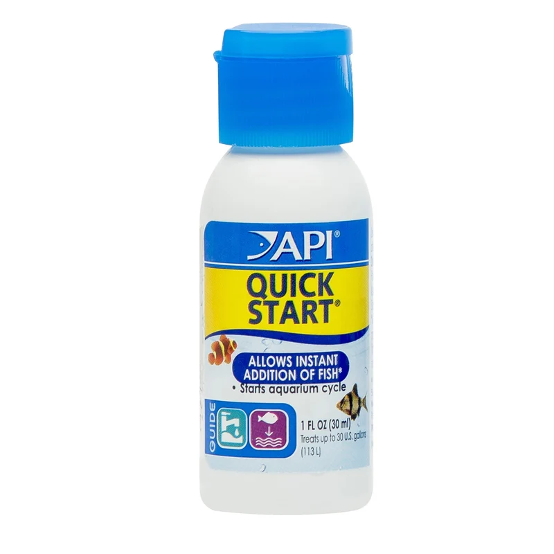 API QUICK START – Bactéries nitrifiantes 1 oz pour aquariums eau douce et salée (bleus et violets)