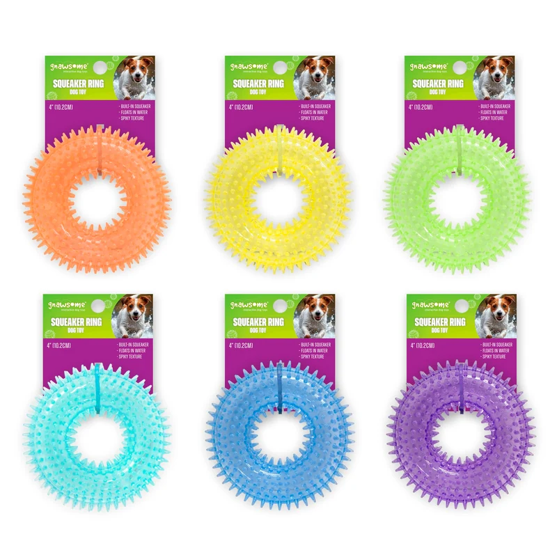 Gnawsome – Anneau Épineux Petit | Jouet chien durable en TPR sans BPA