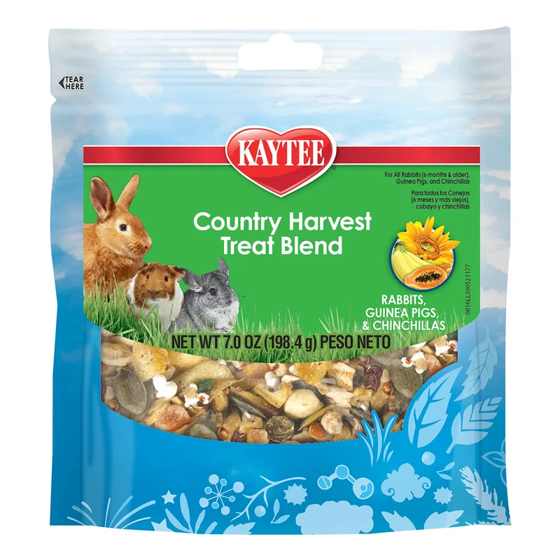 Kaytee Country Harvest – Mélange de friandises pour lapins, cochons d’Inde et chinchillas, 7 oz