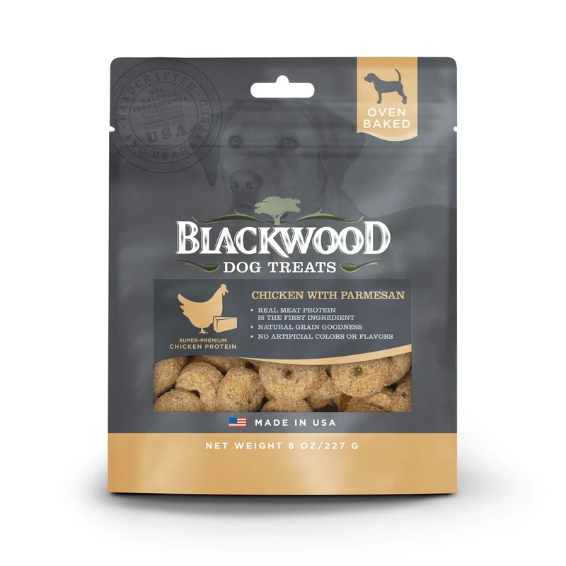 Blackwood Friandises Chien – Poulet et Parmesan, 8 oz, Cuisson au Four, Entraînement