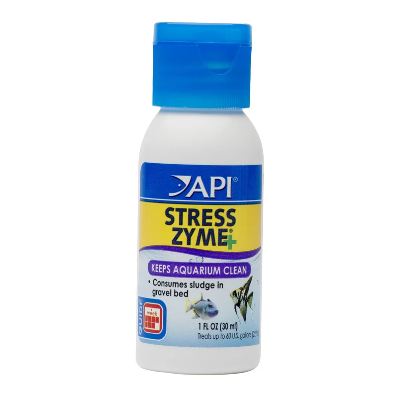 API Stress Zyme – Solution d'entretien pour aquariums eau douce et eau salée, bouteille de 30 ml