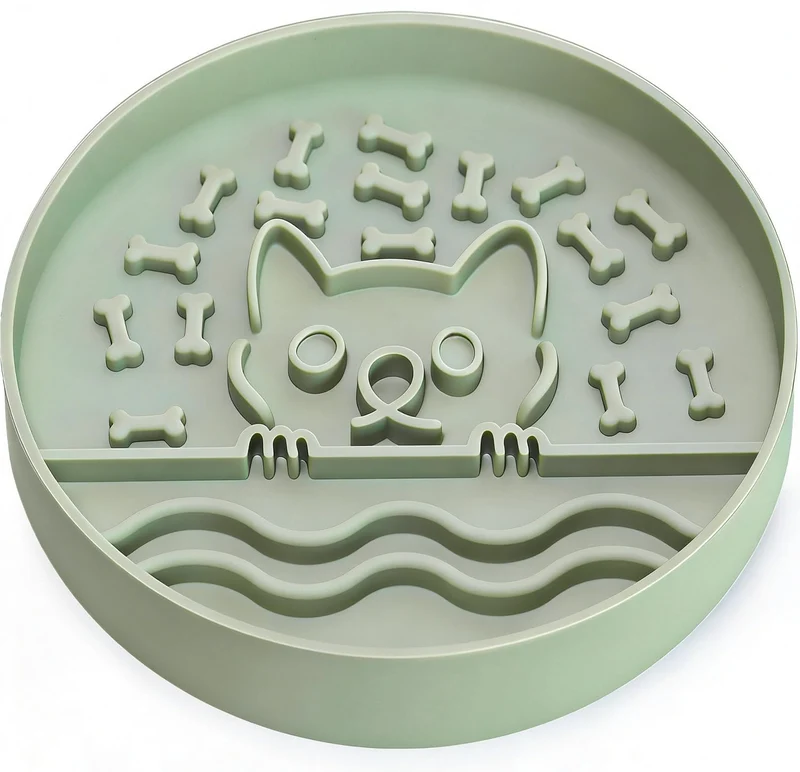 Zonopy Bol Puzzle Lent pour Chiens et Chats – Silicone Anti-Dérapant, Sans BPA