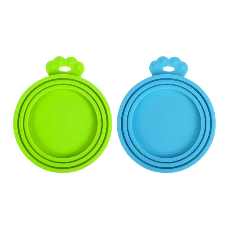 PetBonus 2 Pack Couvercles Silicone pour Boîtes Alimentaires Animaux - Universel - Sans BPA - Lavable