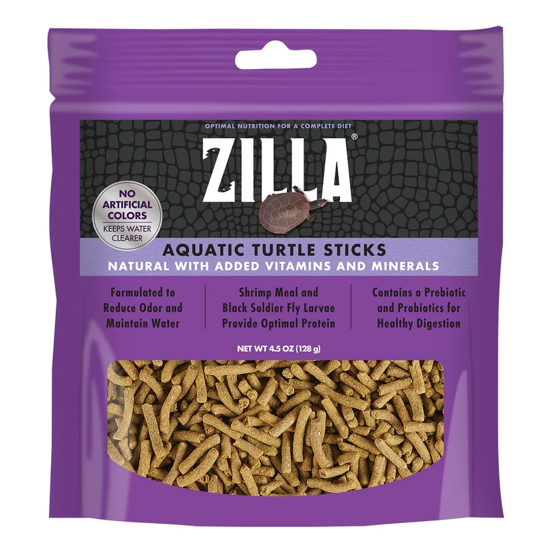 Zilla Granulés pour Tortues Aquatiques – Nourriture flottante naturelle avec vitamines et minéraux, 4,5 oz