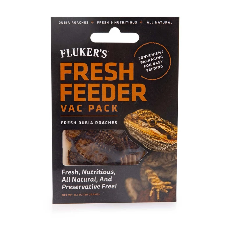 Fluker's Cafards Dubia en Sachets Sous Vide – Sans Conservateurs, Alimentation Naturelle pour Reptiles Insectivores et Petits Animaux, env. 20 g